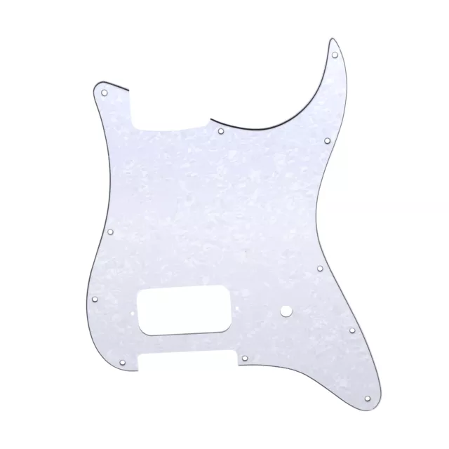 Musiclily Pro 4Ply White Pearl Uncovered Pickguard For Tom Delonge Strat Guitar