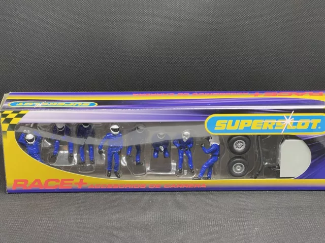 Scalextric Superslot Set Equipo De Boxes Combustible Azul Superslot H8291 3