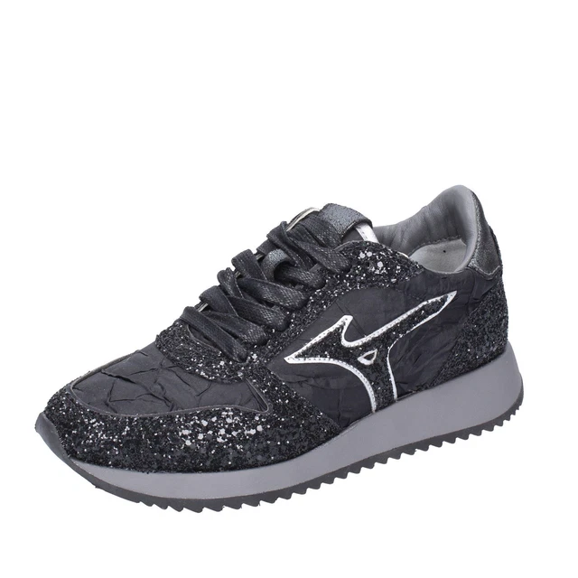 SCARPE DONNA MIZUNO sneakers nero glitter tessuto ETAMIN 2 BF861