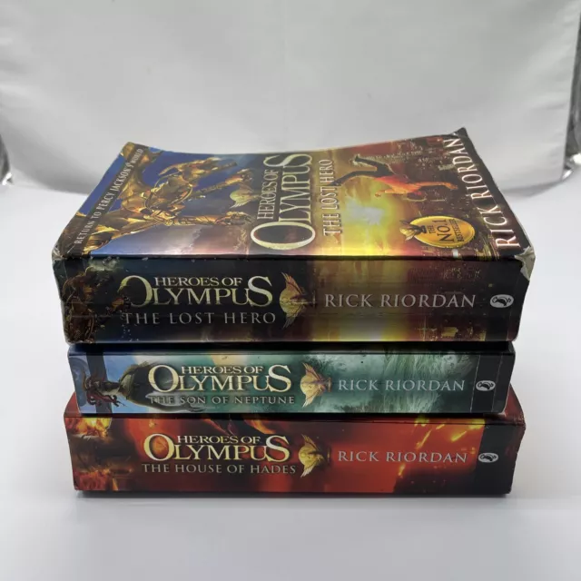 Heroes of Olympus Percy Jackson by Rick Riordan Books X 3  YA Fantasy Fiction