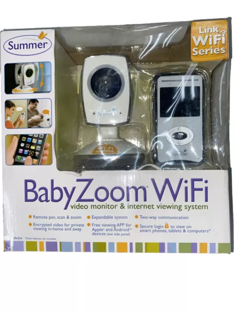 Summer Baby Zoom WiFi video monitor & internet viewing system in Box