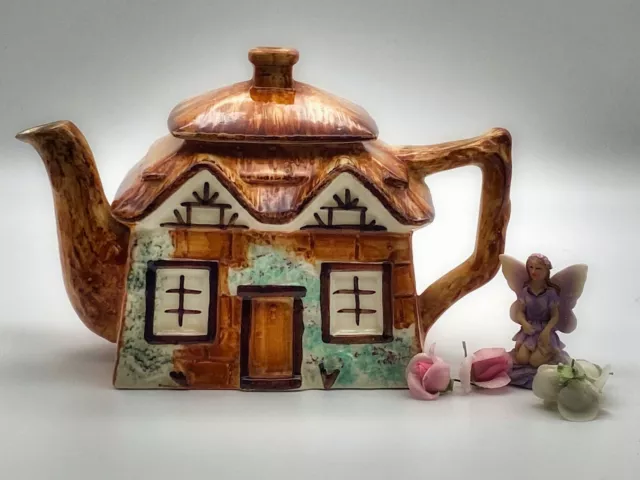 vintage keele st pottery Hand painted cottage ware porcelain teapot Staffordshir