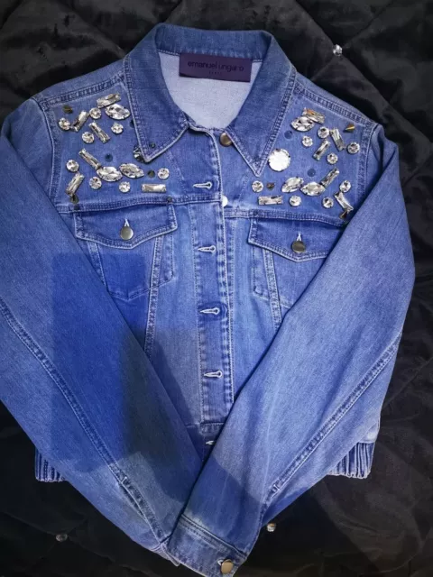 Emanuel Ungaro Paris Jeansjacke Kristall Neupreis 2000 Euro Größe 38