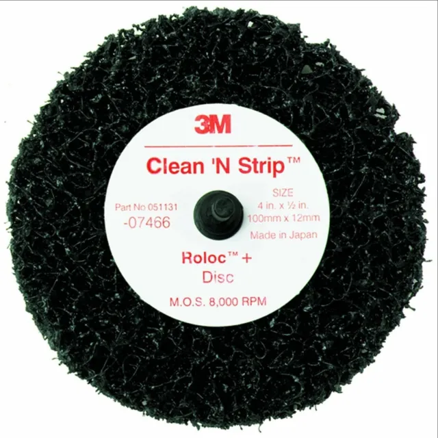 Scotch-Brite Roloc+ Clean and Strip Disc 7466, 4 in x 1/2 in, S XCS, 10 per Case