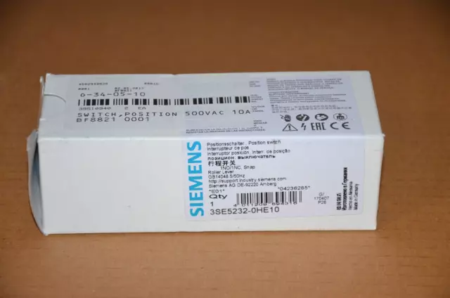 Siemens Positionsschalter 3SE5232-0HE10 NEU OVP