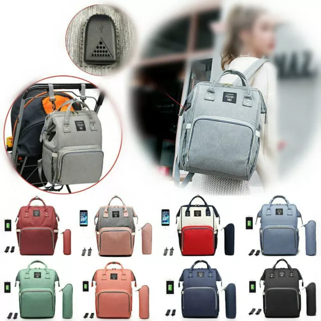Baby Diaper Nappy Changing Mummy Bag Large Maternity Backpack Outdoor Travel Bag