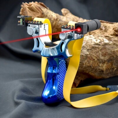 Fronde Pro Laser Lance Pierre Pêche Tir Sportif Chasse Slingshot ✅ 