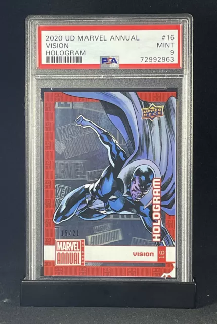 2020 Upper Deck Marvel Annual Vision Hologram /21 PSA 9 MINT