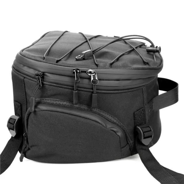 Motorcycle Rear Tail Seat Back Saddle Helmet Shoulder Carry Bag Waterproof+Cover