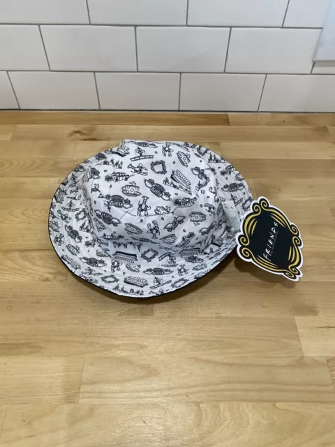 NWT Friends TV Show Bucket Hat Text & All Over Symbols Reversible