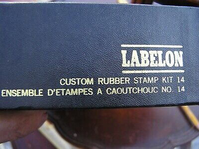 Vintage LABELON Custom Rubber Stamp Printer Printing Kit letters No. 14 USA