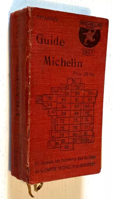 Guide Michelin Rouge 1927 - 23 ème Année - Bel Etat