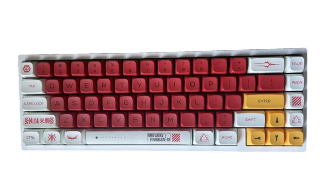 KBD67 Lite R3 Custom Evangelion Keyboard, Wired ANSI layout, Durock Pom Switches