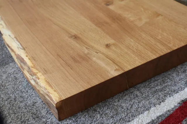 Waschtisch Platte Tischplatte Eiche Massiv Holz Tisch Brett 5,5cm mit Baumkante