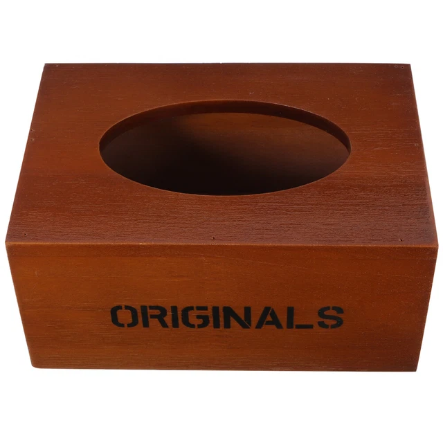 Soporte de tela de madera escritorio - tela - caja retro - tela - contenedor - caja de tela de coche