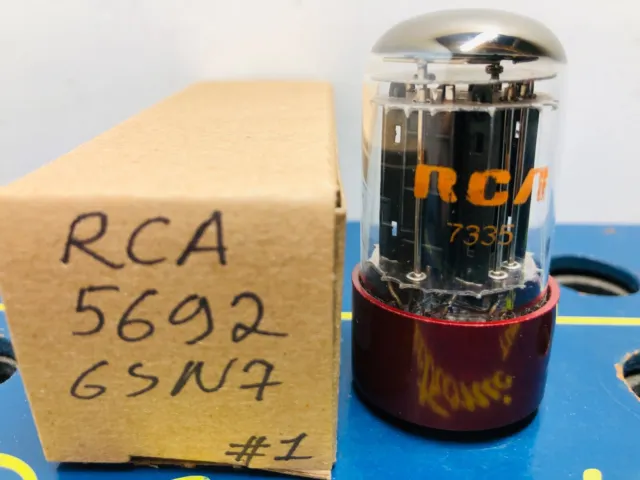 RCA 5692 6SN7 Black Plate Tested Like NOS Balanced Amp Audio Guitar Tube