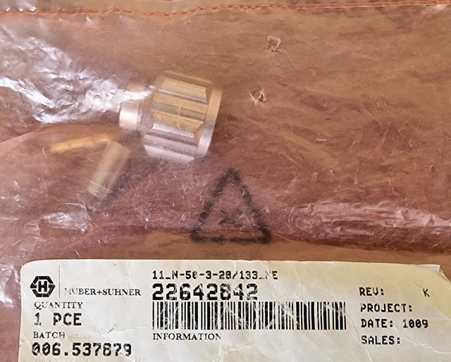 HUBER & SUHNER 22642842 11_N-50-3-28/133_NE adapter. £16.06 - PicClick UK