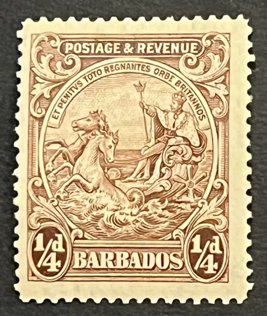 Travelstamps: Barbados Stamps Scott #165  1/4p “Seal of the Colony” MOGH