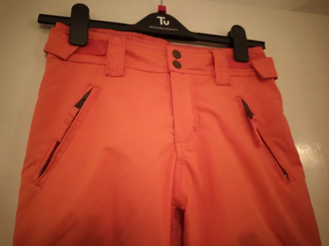 Girls Protest Bright Orange Ski Trousers - Age 9 - 10 years / Height 140cm - L25