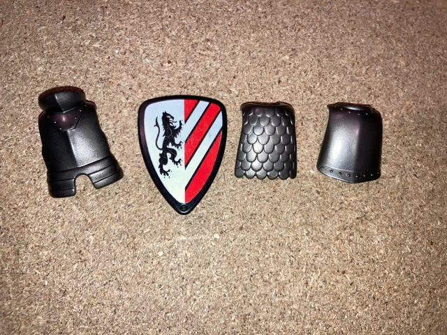 Lot D'accessoires PLAYMOBIL Chevalier - Armure, Bouclier, Armes, Occasion TBE