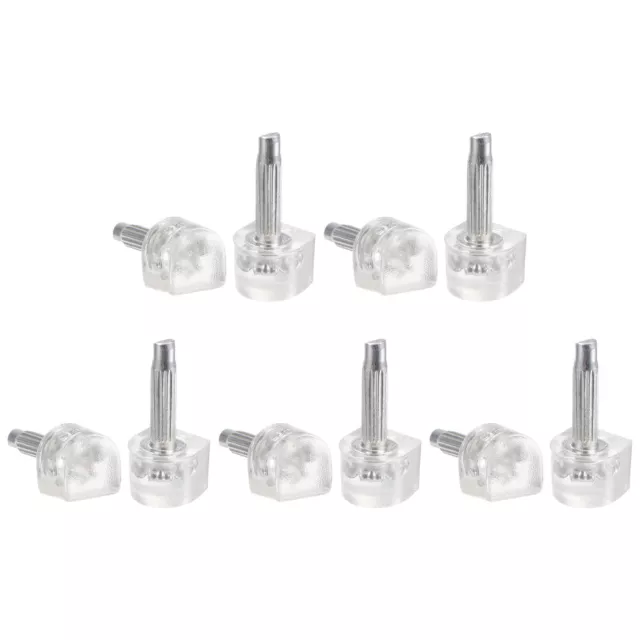 5 Pairs TPU High Heel Tips 3mm Pin, 8x8mm U-Shape Shoe Repair Caps, Transparent