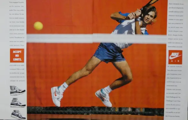 Publicité De Presse 1989 Chaussure Nike Air - Accept No Limits - Tennis