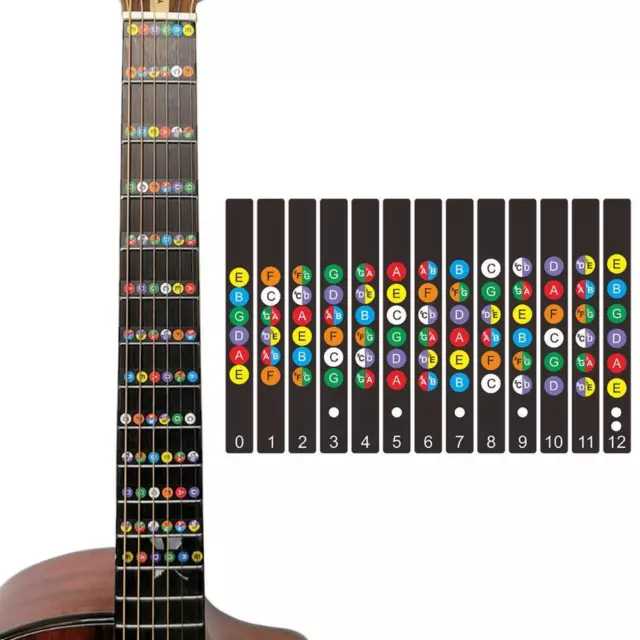 Guitar Scale Name Stickers Electric Guitar Beginner new Q5Y4 Accessories F1Q1