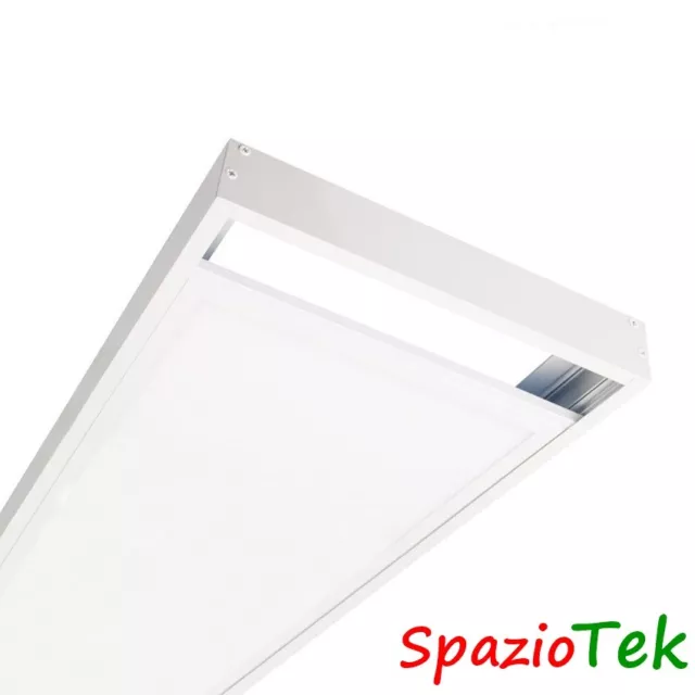 KIT cornice BIANCO 120x30 accessori FISSAGGIO PANNELLO LED plafoniere soffitto