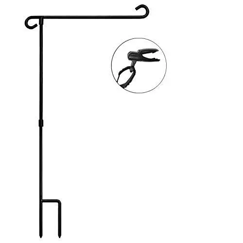 Garden Flag Stand Holder Pole Easy to Install Strong Sturdy wrought iron 1