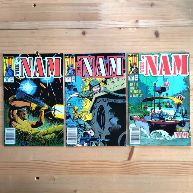 Marvel Comics The 'Nam 28 29 40 1989 1st Prints Newsstand Vietnam War Murray