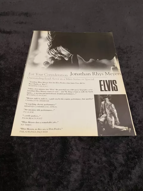 ELVIS 2005 Emmy ad with Jonathan Rhys Meyers as Elvis Presley for Best Actor