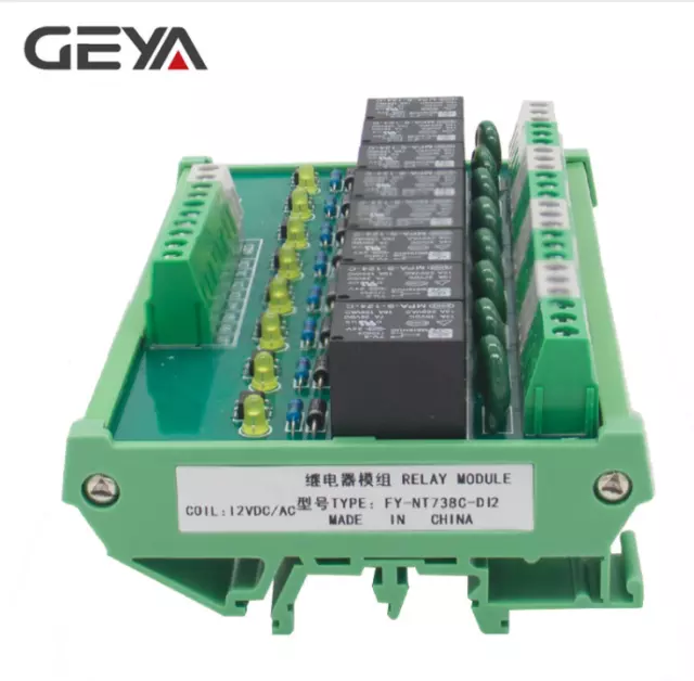 GEYA Module de relais à 8 voie AC/DC 24V 12V AC230V GSM Module de relais PLC 2