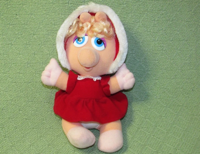 VINTAGE McDONALDS 1987 MISS PIGGY PLUSH MUPPET BABIES CHRISTMAS JIM HENSON TOY