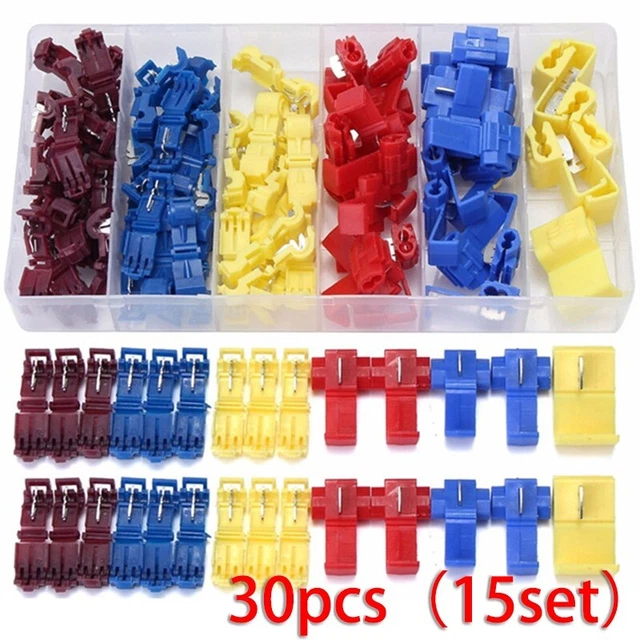 Connecteur Fixation 30Pcs T Câble Électrique Rapide Épissure Résistant