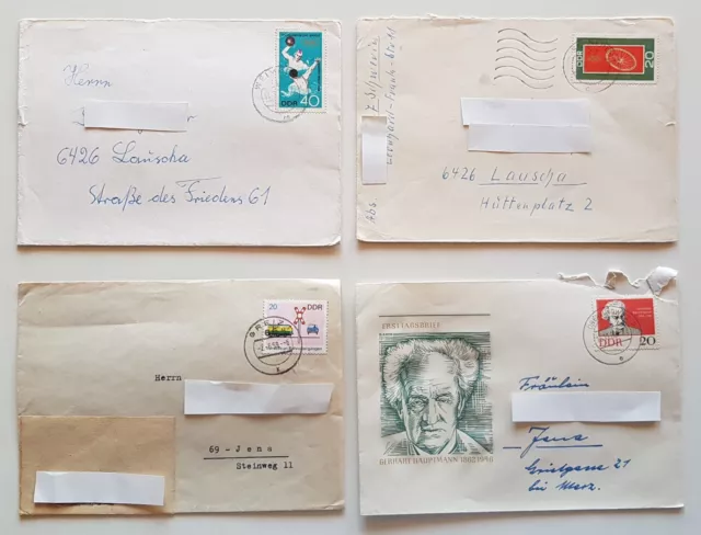 DDR Sammlung Briefe Postkarten EF Einzelfrankatur Sondermarken Posten Lot #017 2