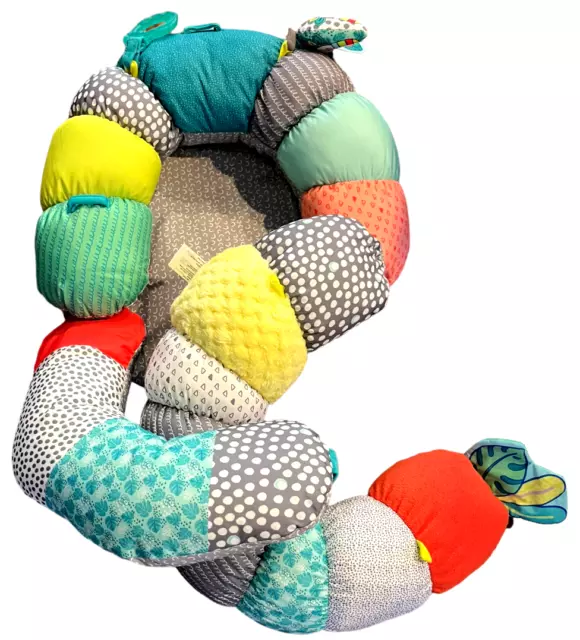Infantino 2-in-1 Tummy Time and Seated Support Activity Gym for Babies - Colored