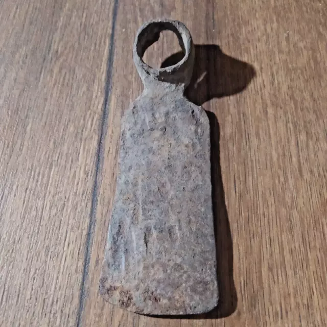 Antique 19th Century Forged Iron Grub Hoe Head Primitive Pioneer Farm Tool