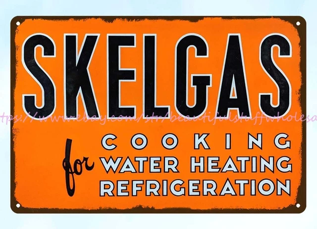 poster wall art SKELGAS SKELLY OIL CO automotive man cave metal tin sign