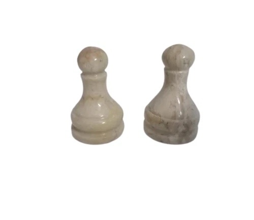Replacement Chess Piece Pawn Pair Botticino 1.5 inch for Marble/Onyx board-C5