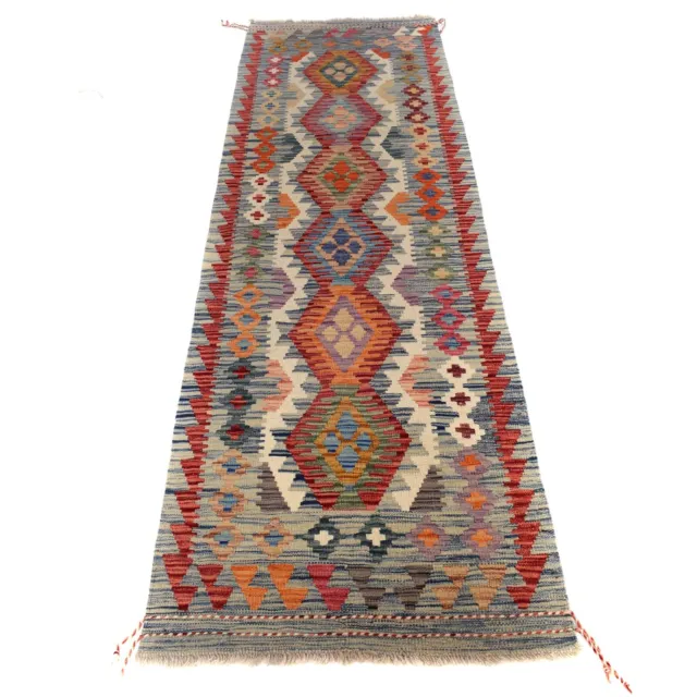 Tappeto Kilim da corridore afgano/turco tribale fatto a mano, tappeto kilim lana 248x73 cm -G25006