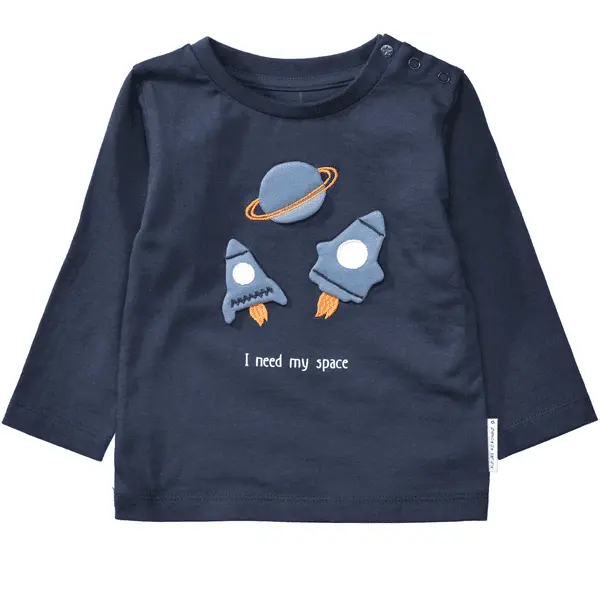 Staccato Baby Langarm Shirt Pullover Raketen Babymode Gr. 80 dunkelblau SEHR GUT
