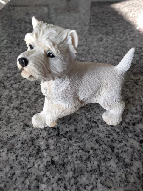 Vtg Country Artists Figurine standing West Highland White Terrier puppy dog 2001