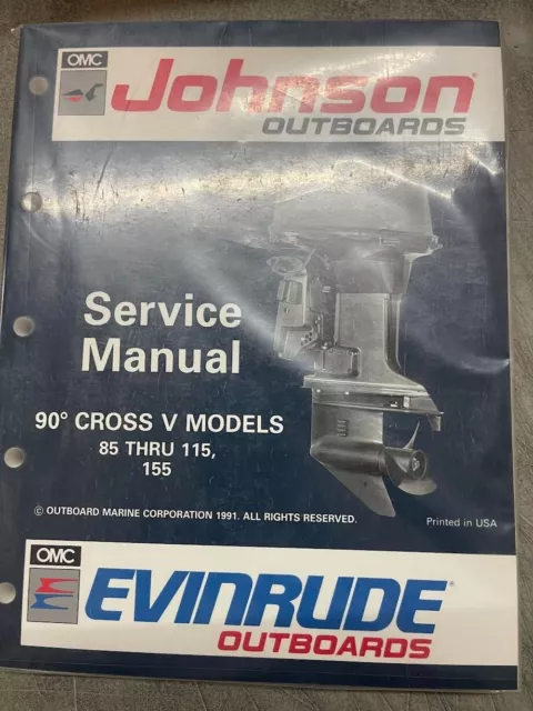 1992 OMC Johnson Evinrude Outboard "EN" 90°Cross V Models Service Manual 508145