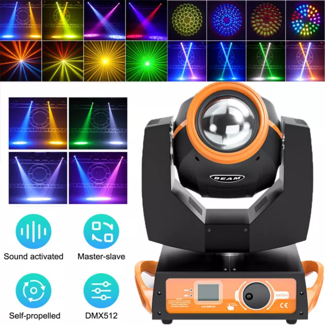 230W LED Zoom Moving Head Light Beam Gobo Stage Lighting DJ Show Bar Disco Party