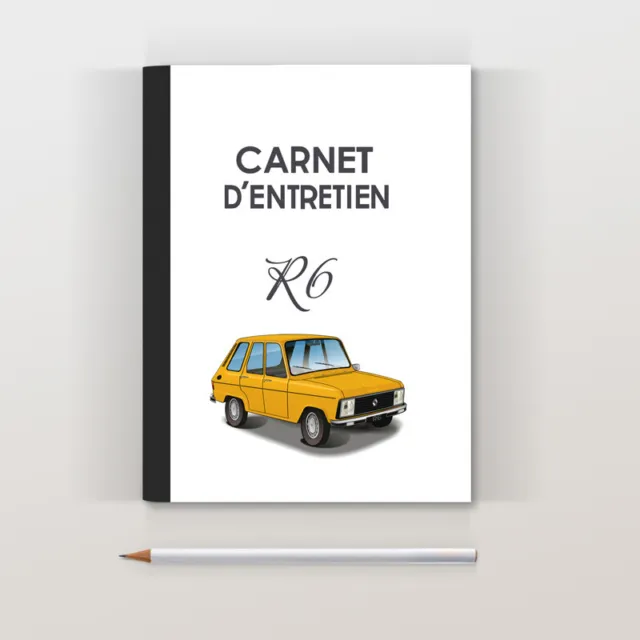 Carnet d'entretien Renault 6 R6 jaune