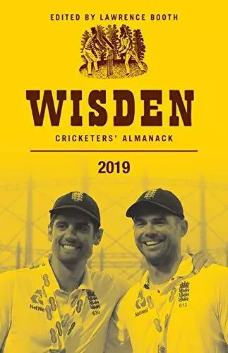 Wisden Cricketers' Almanack 2019 by Lawrence Booth Book The Cheap Fast Free Post