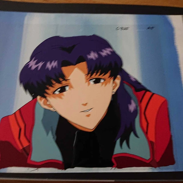 NEON GENESIS EVANGELION Animation Cel Sheet Misato w/ Original Sketch
