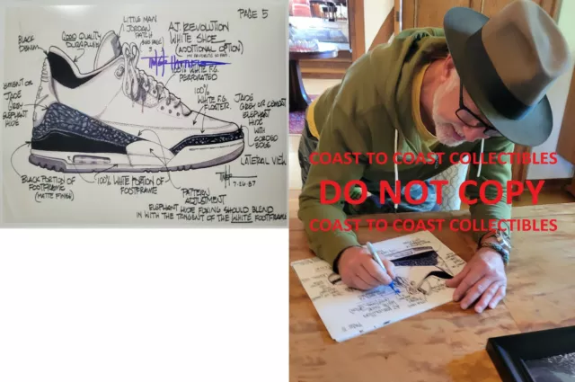 Tinker Hatfield signed autographed Nike Air Jordan 3 11x14 photo COA exact proof