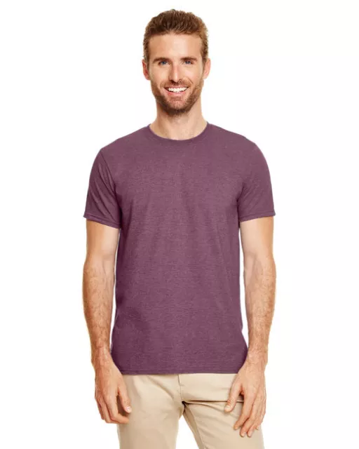 Gildan G640 Mens Short Sleeve Plain Softstyle Ringspun Cotton Jersey T-Shirt