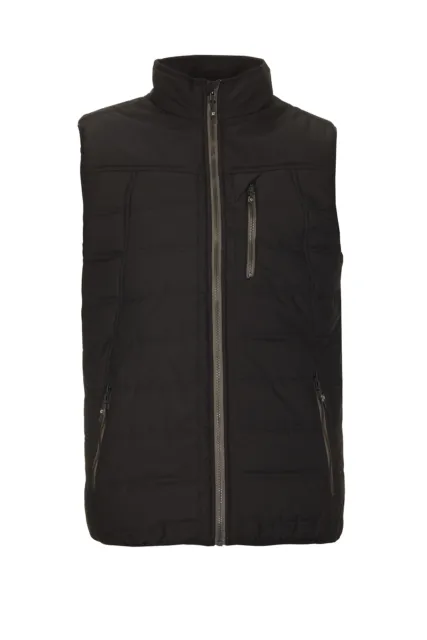 Killtec Hommes Gilet Dork Noir Respirant Chauffage Plaine